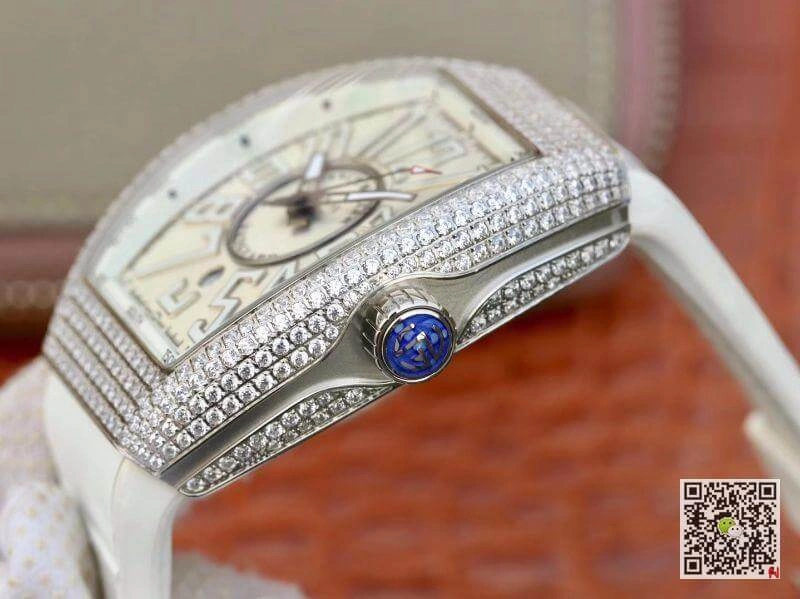 Franck Muller Vanguard V45.SC.DT.D.NBR.CD.5N.NR 1:1 Best Edition Replica Watch Swiss ETA2824 Silver Dial